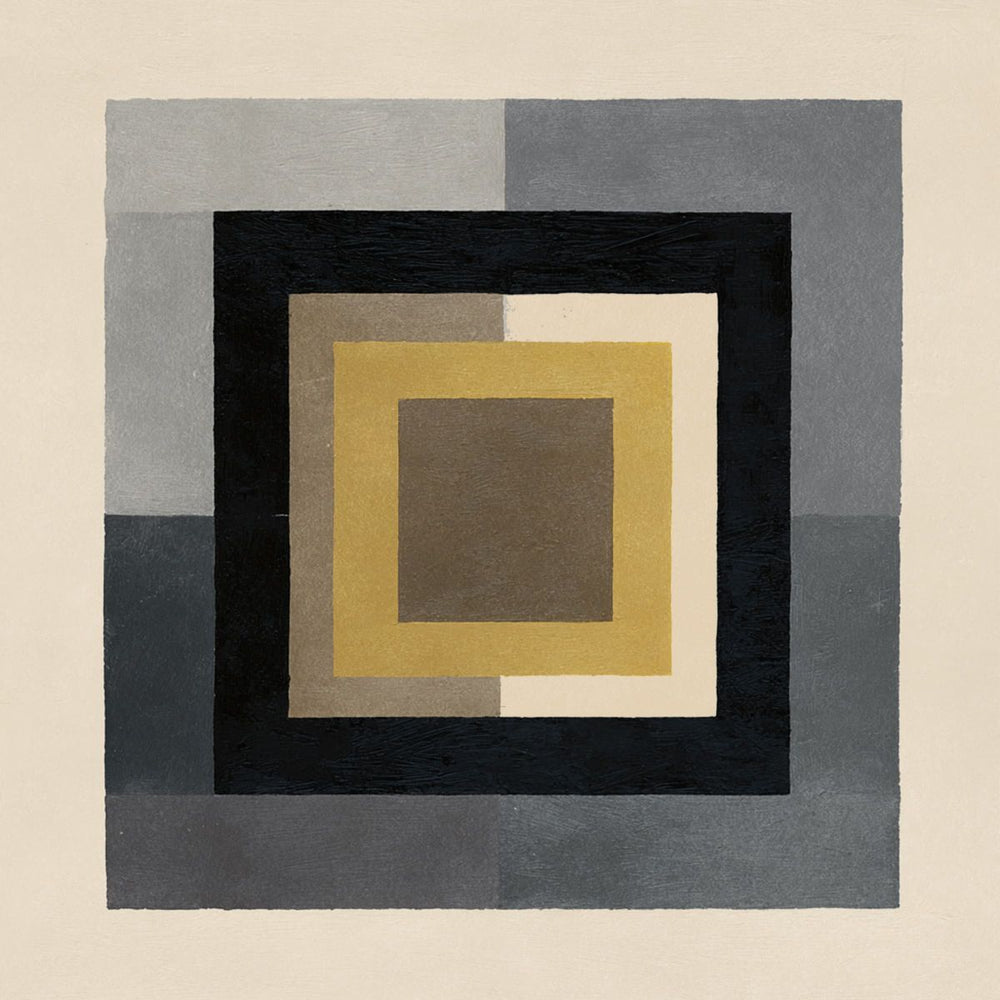 Modern Geometric Square Composition in Earth Tones