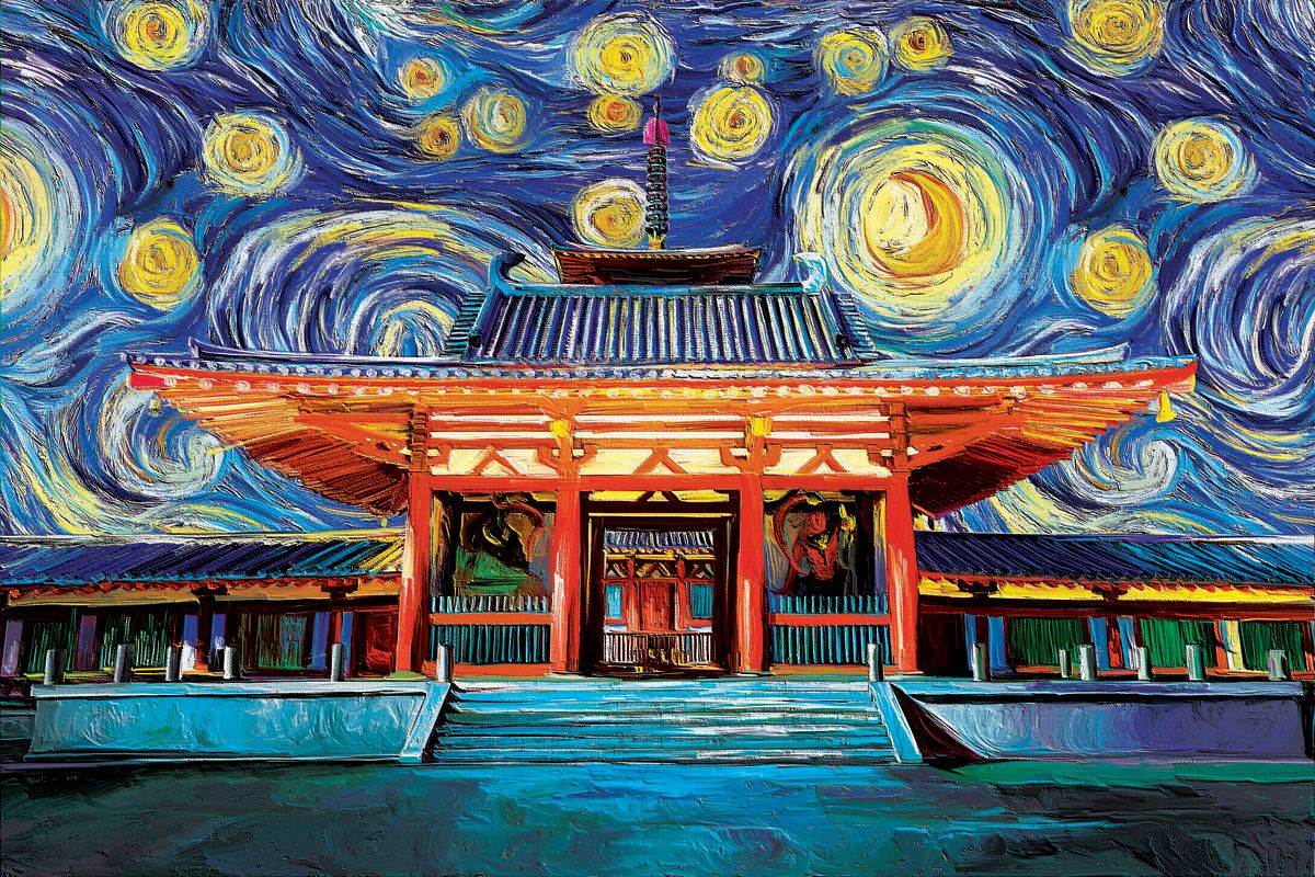 Shitennoji Temple Starry Night