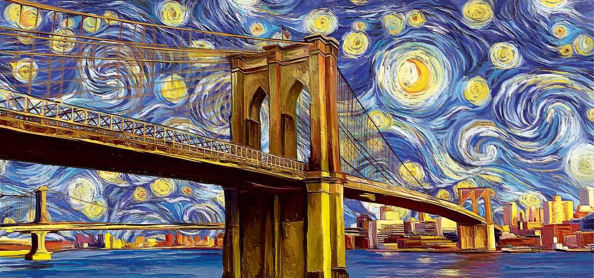 Brooklyn Bridge Starry Night