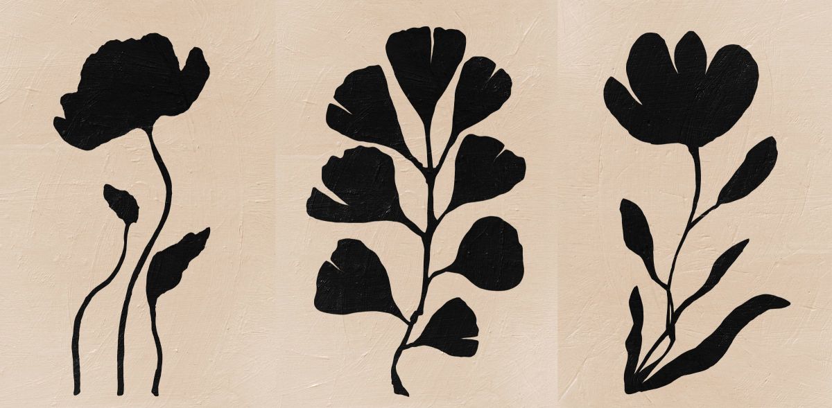 Botanical Noir Triptych