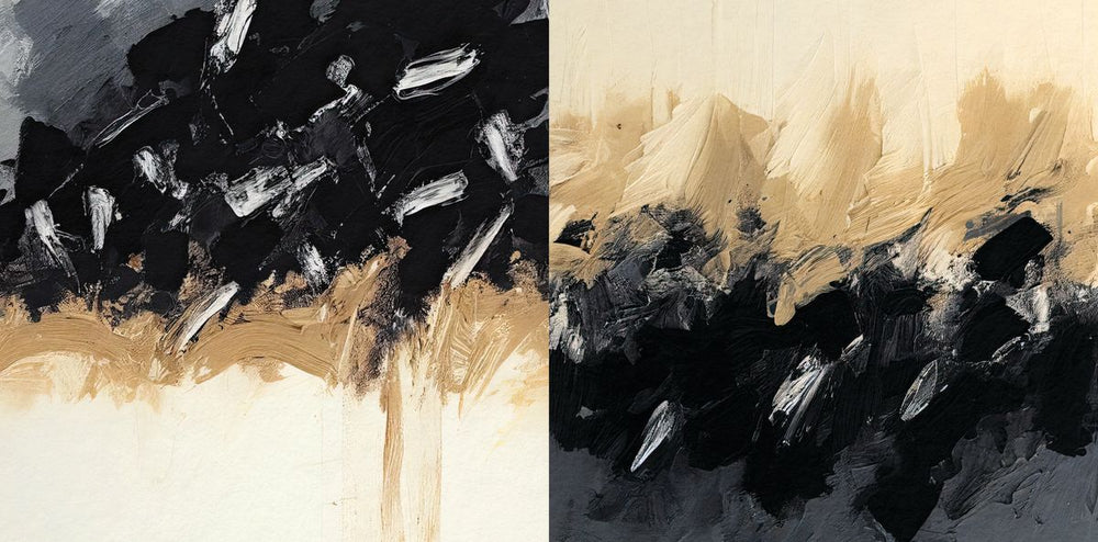 Abstract Horizon Diptych