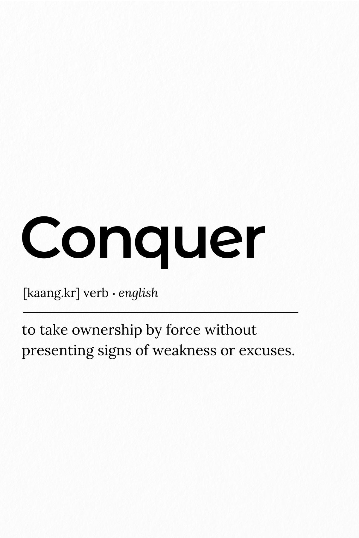 Conquer Definition