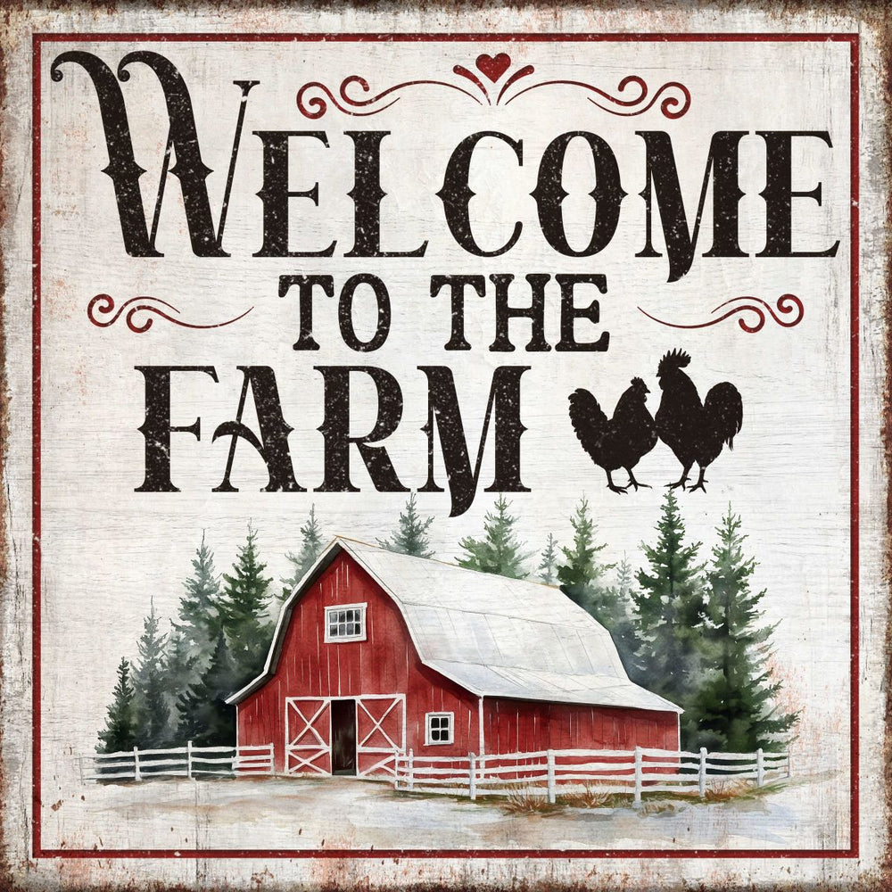 Welcome To The Farm With Barn