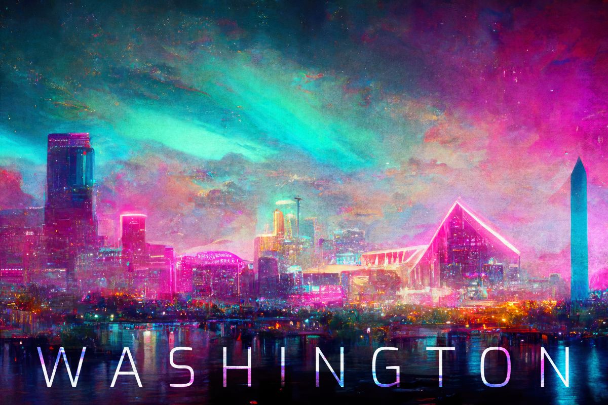Cyberpunk City Washington
