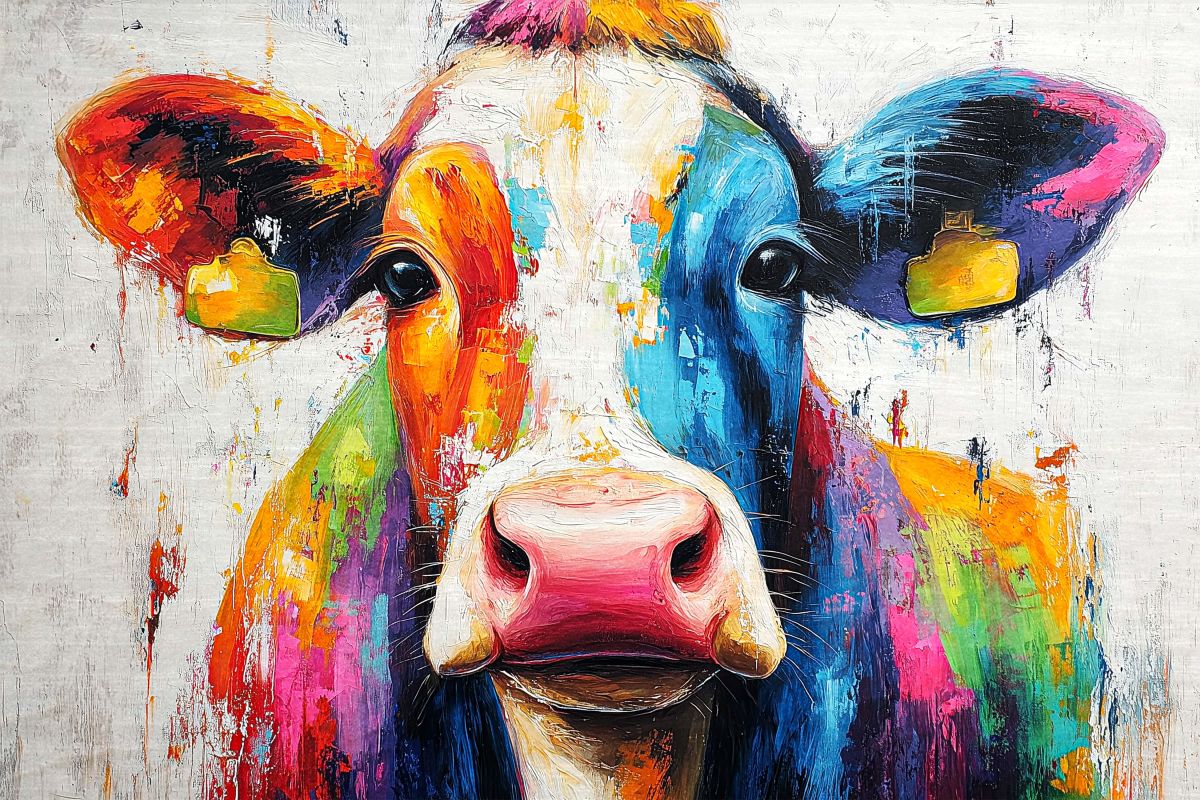 Colorful Curious Cow