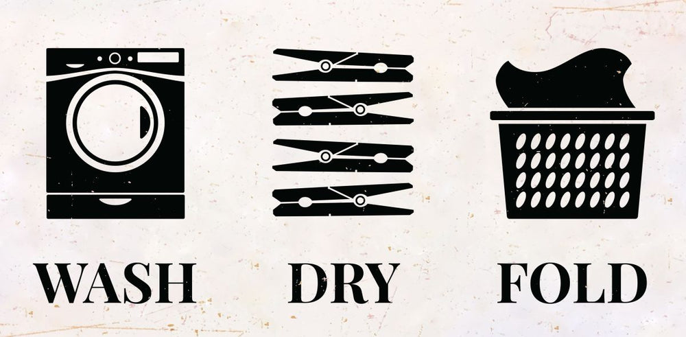 Wash Dry And Fold Icons