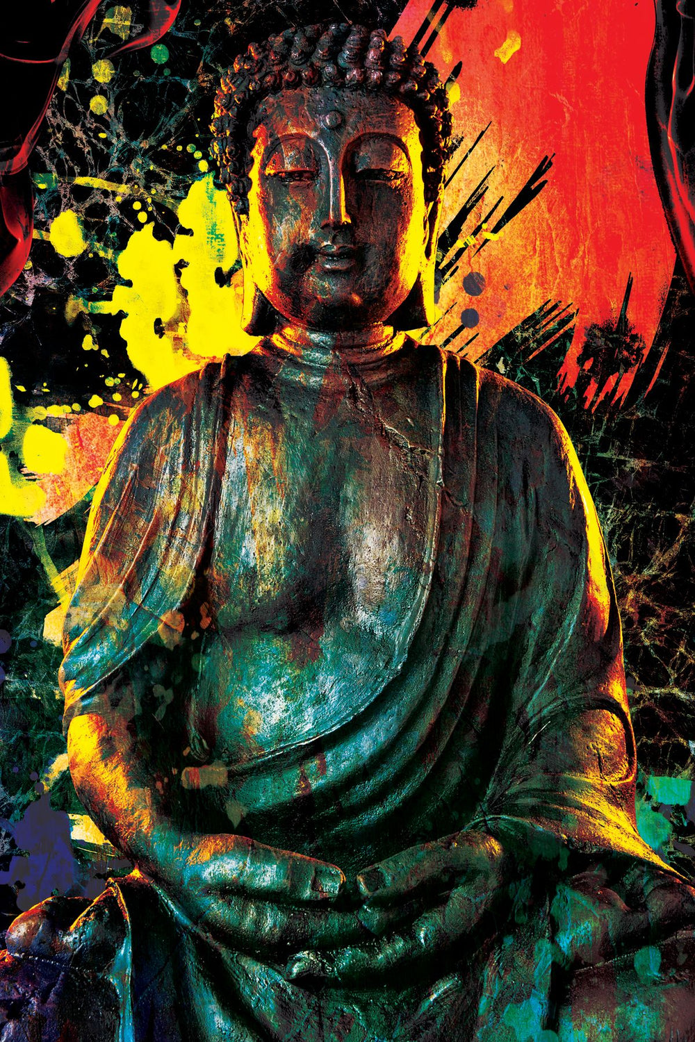 Splashed Sitting Buddha