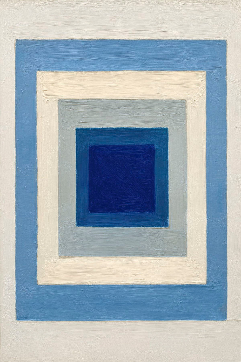 Concentric Squares in Blue and White