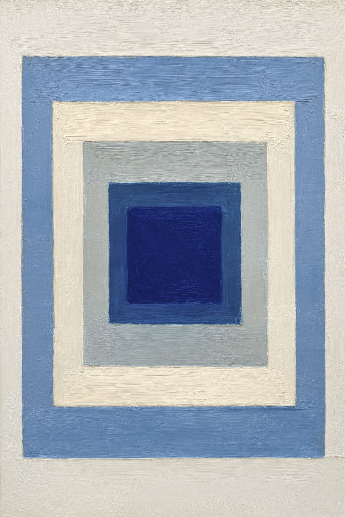 Concentric Squares in Blue and White