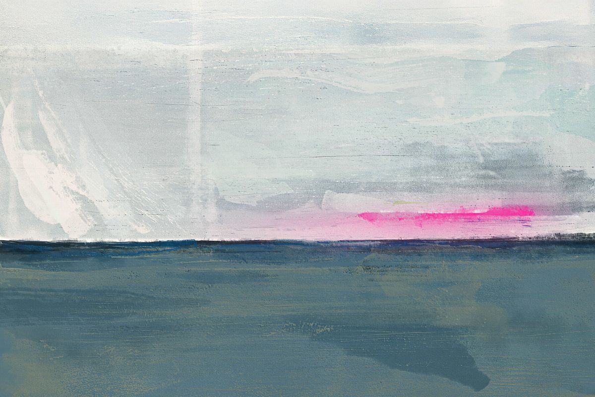 Pink Sunset Over The Sea