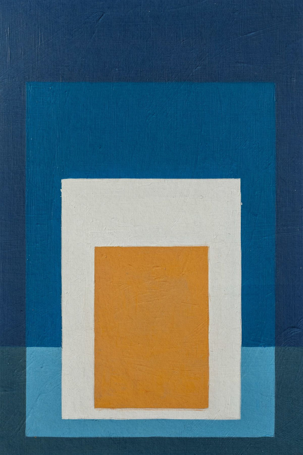 Concentric Rectangles in Blue and Amber