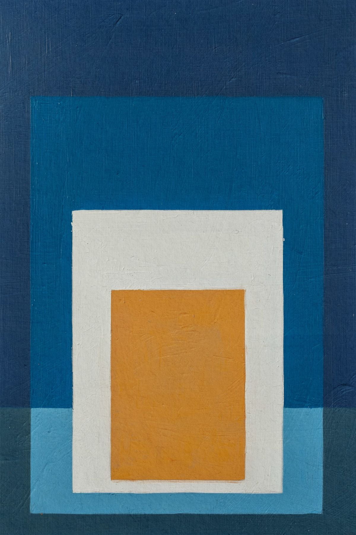 Concentric Rectangles in Blue and Amber