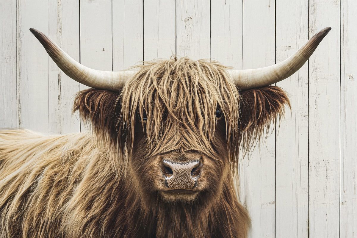 Hairy Highland Cow Portrait I