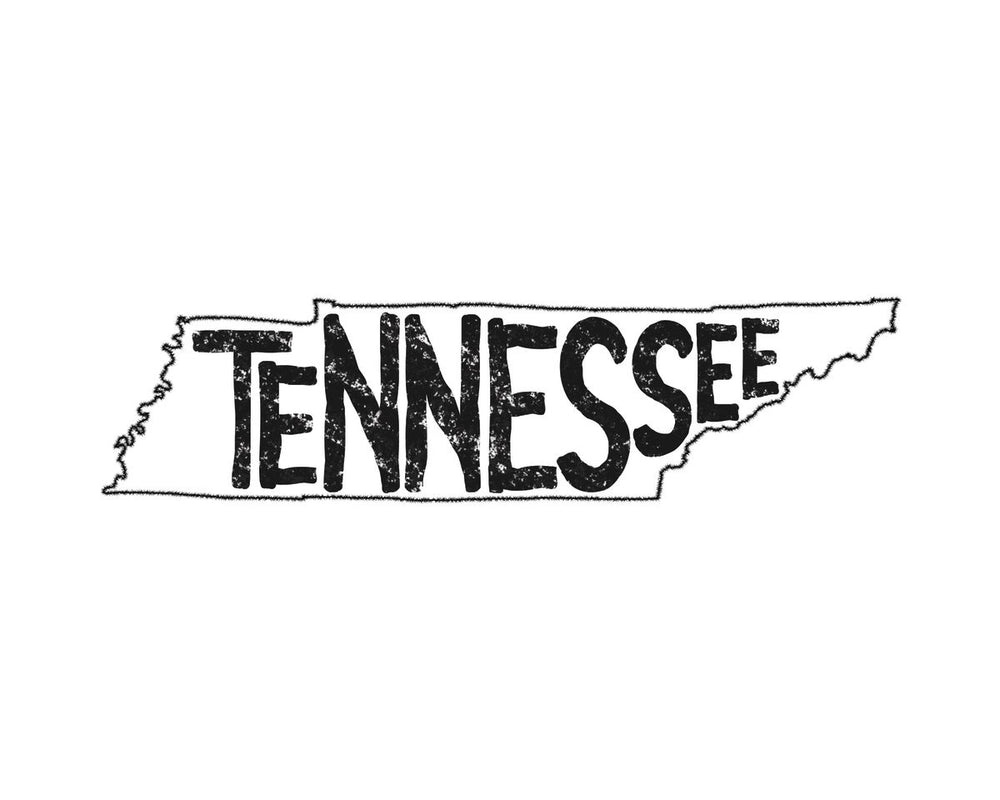 Tennessee Minimalist State Map