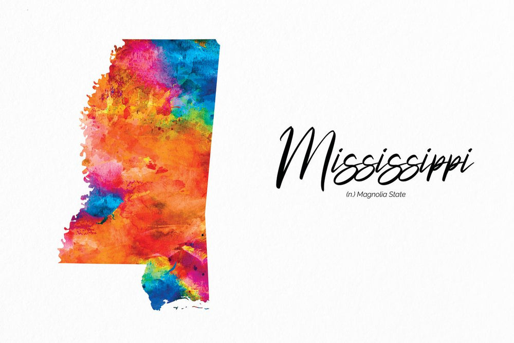 Magnolia State Mississippi Map