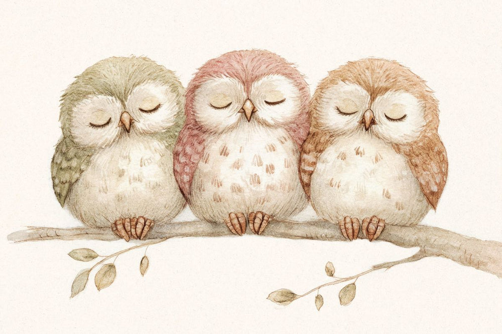 Sleeping Owl Trio