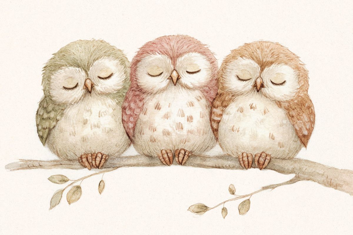 Sleeping Owl Trio