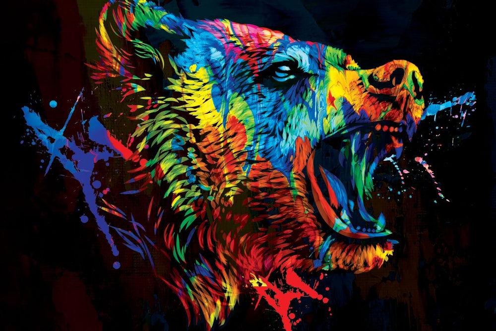 Colorful Grizzly Bear