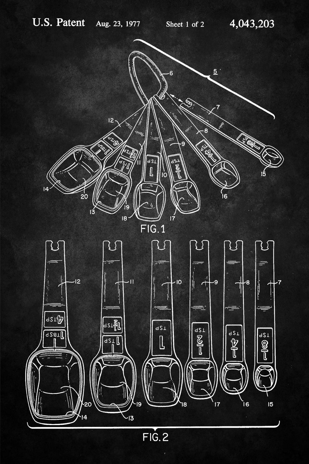 Measuring Spoon Set BW Patent