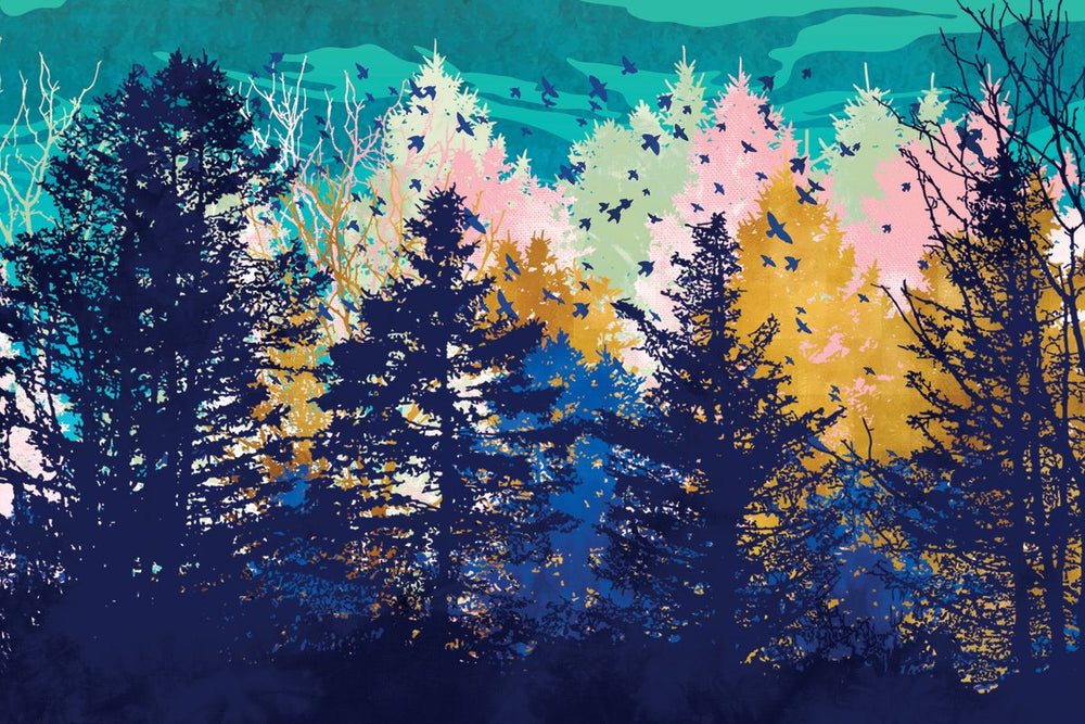 Pastel Pine Forest Foliage