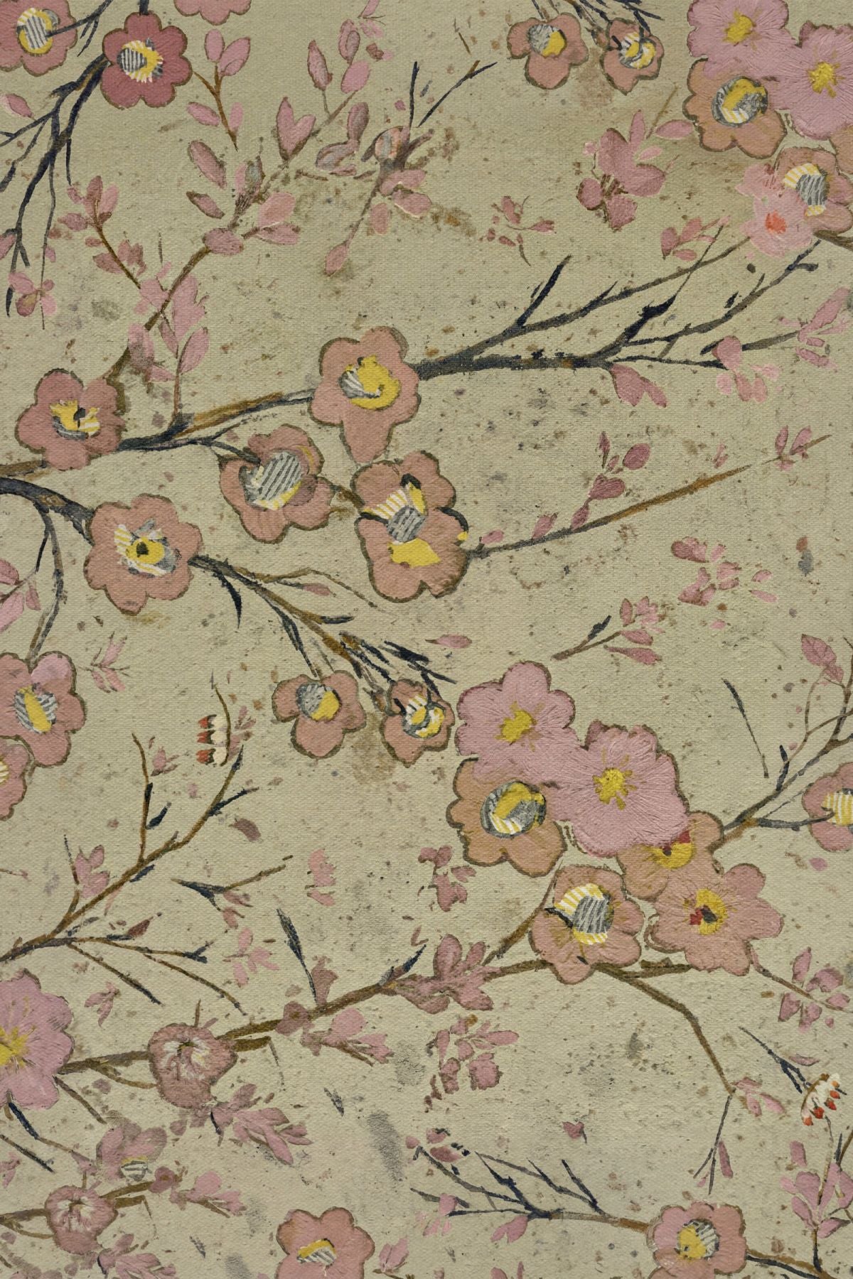 Vintage Cherry Blossom Branches
