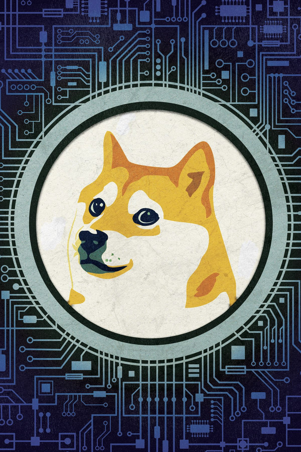 Cryptocurrency Dogecoin Logo III