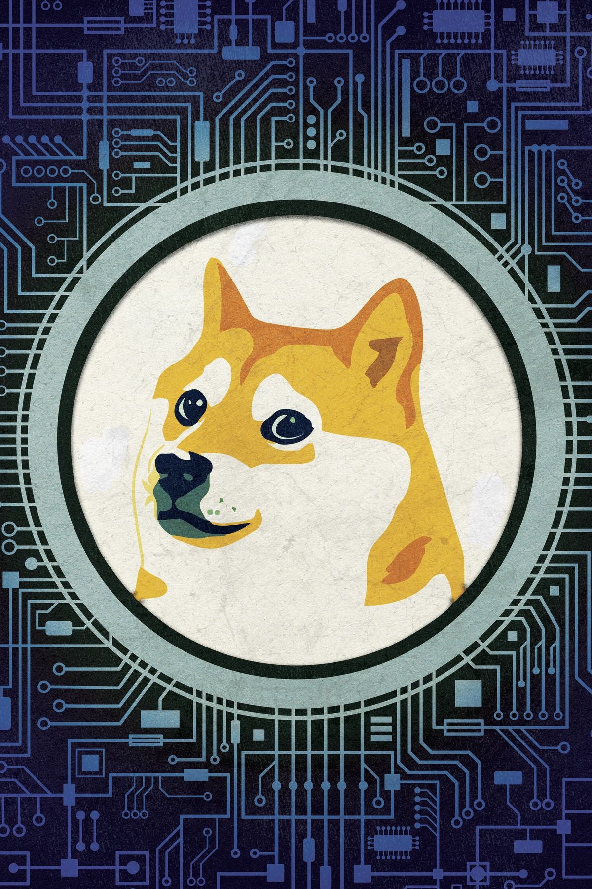Cryptocurrency Dogecoin Logo III