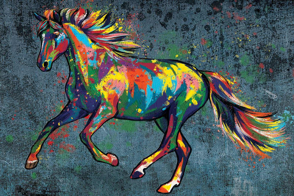 Solo Lithe Horse Color Splash Paint