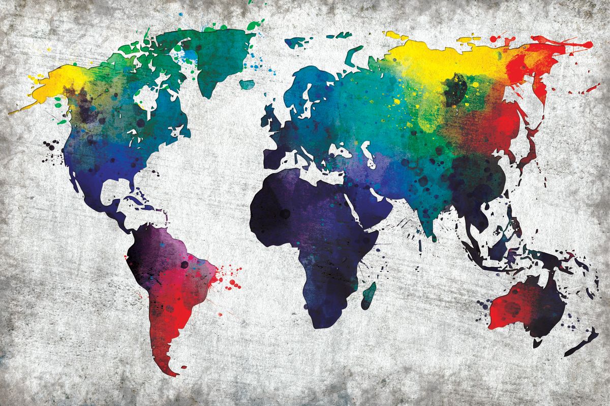 Color Blend World Map