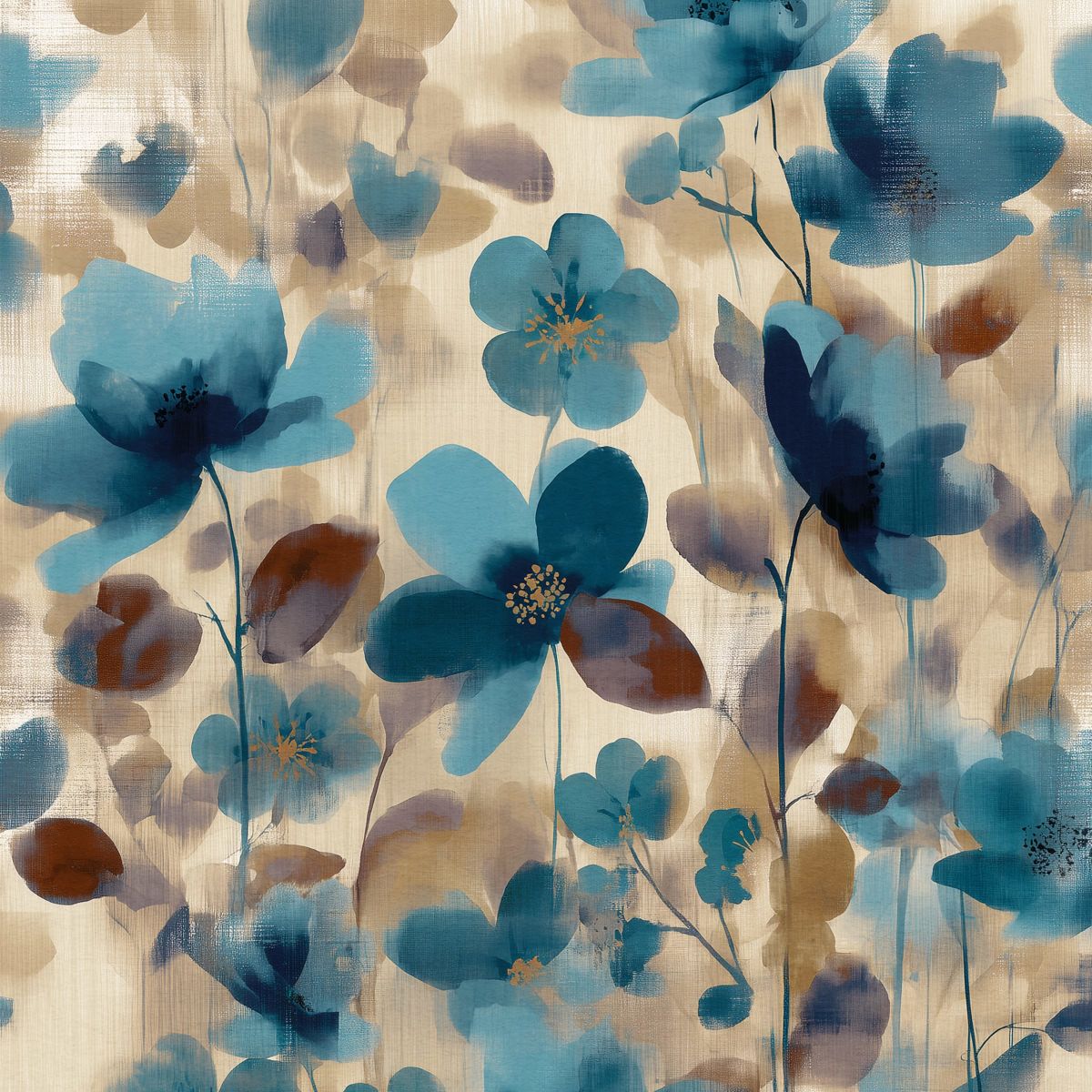 Delicate Blue Florals II