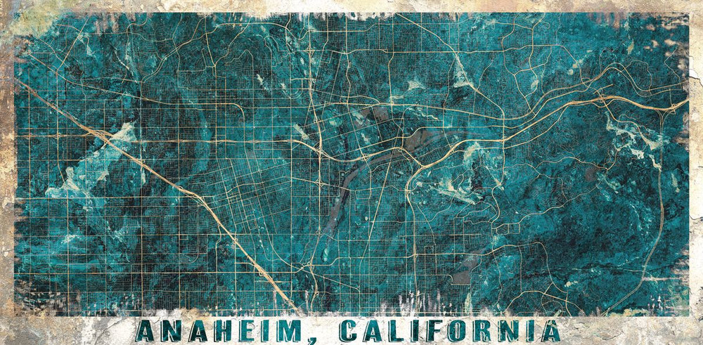 City Map Of Anaheim Grunge