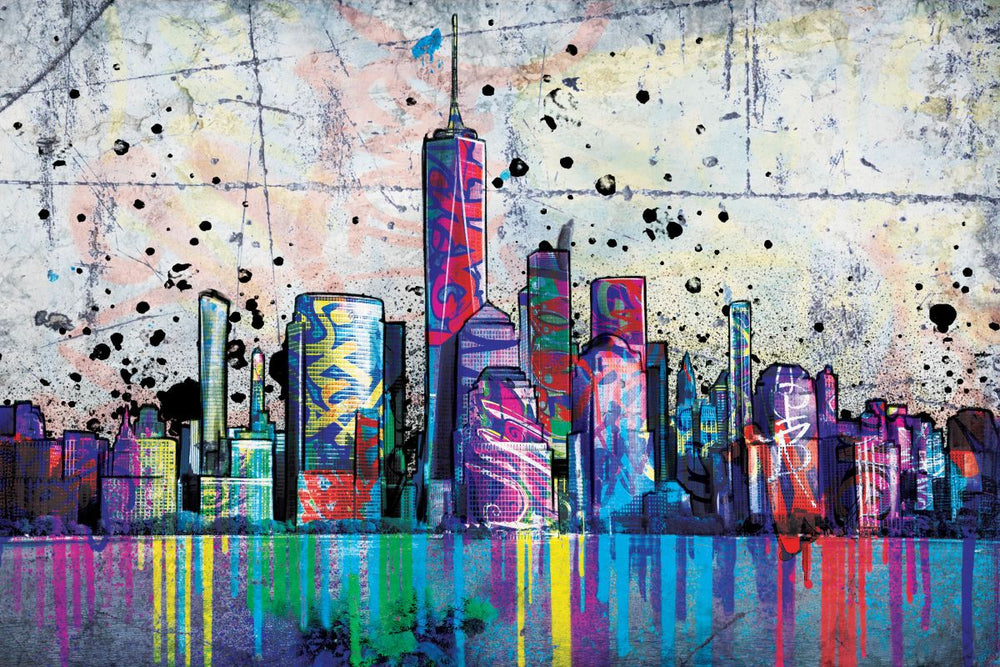 NYC Skyline Graffiti