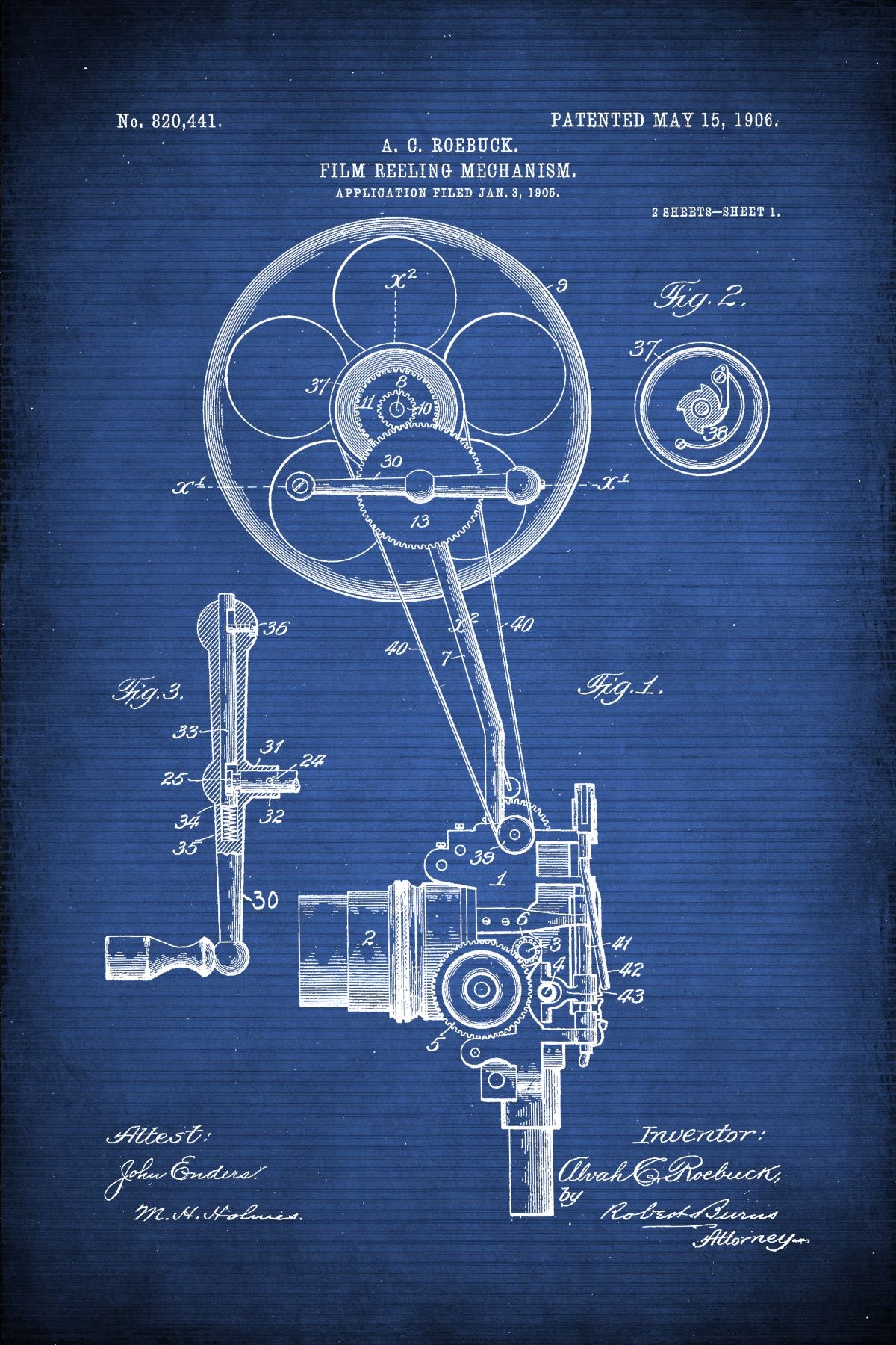 Film Reeling Mechanism Patent