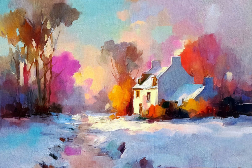 Cozy Cottage In Snowfall