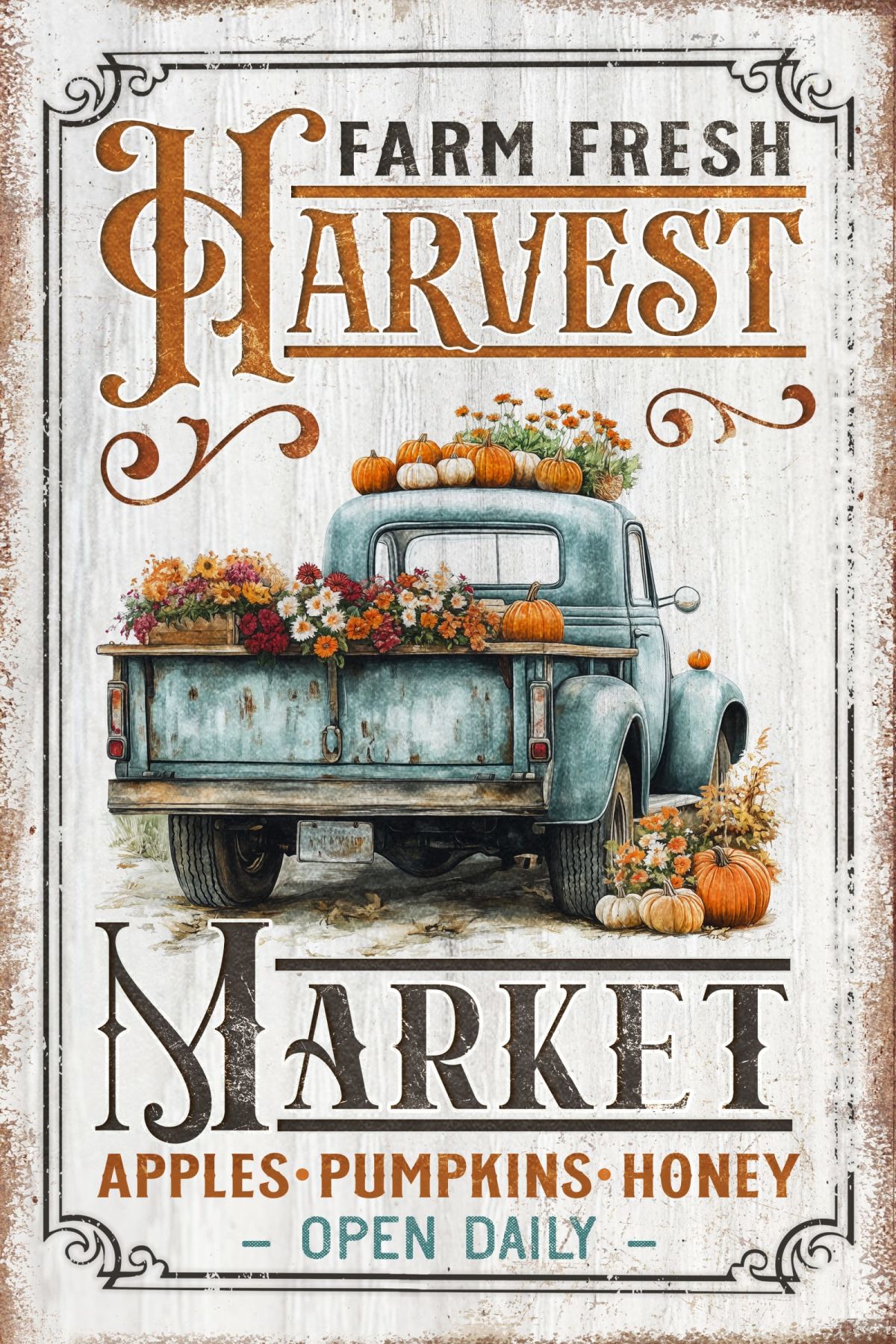 Farm Fresh Harvest Market Sign