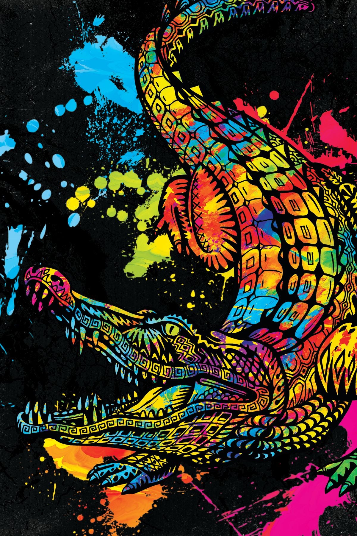 Color Splashed Crocodile