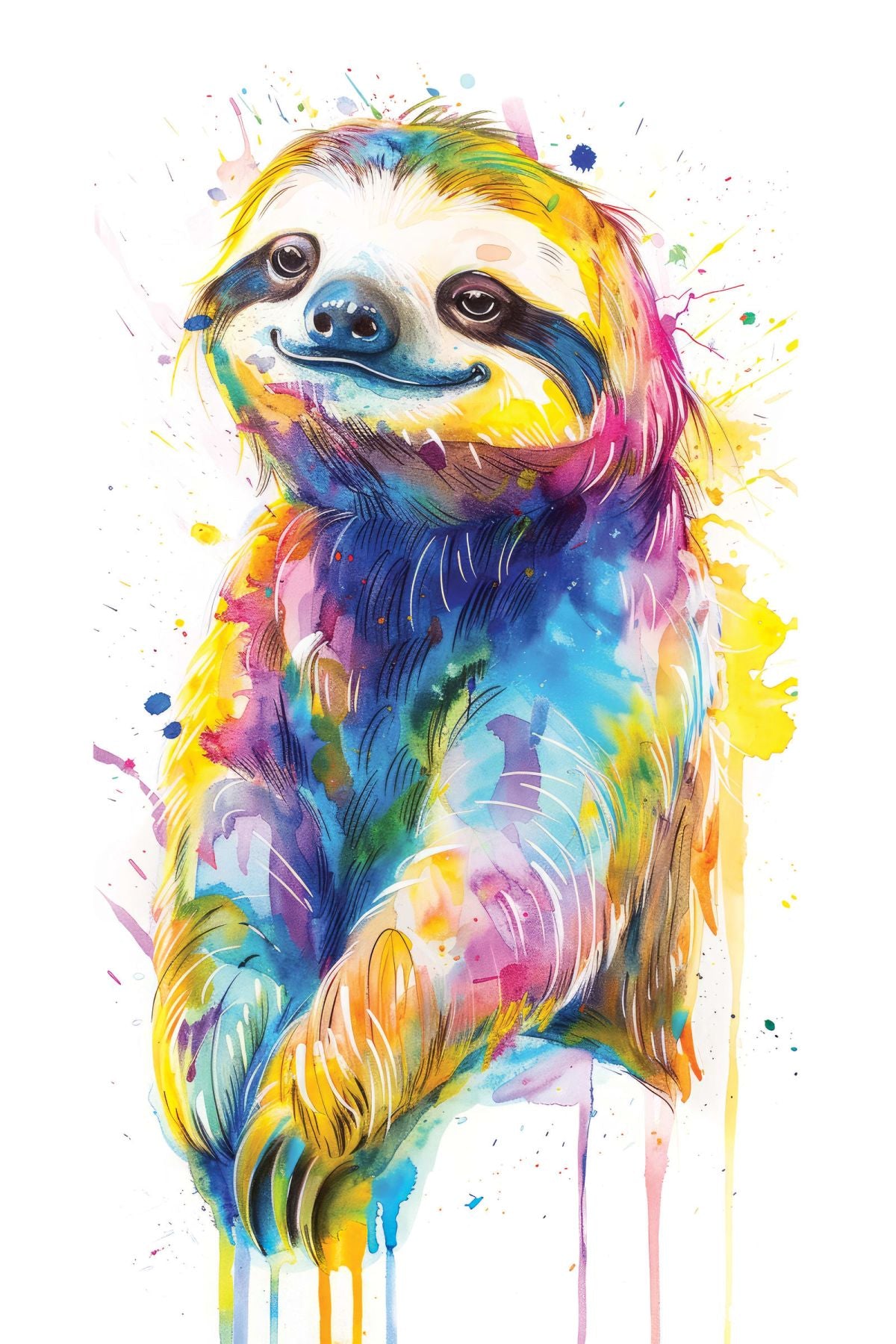 Sloth Color Splash