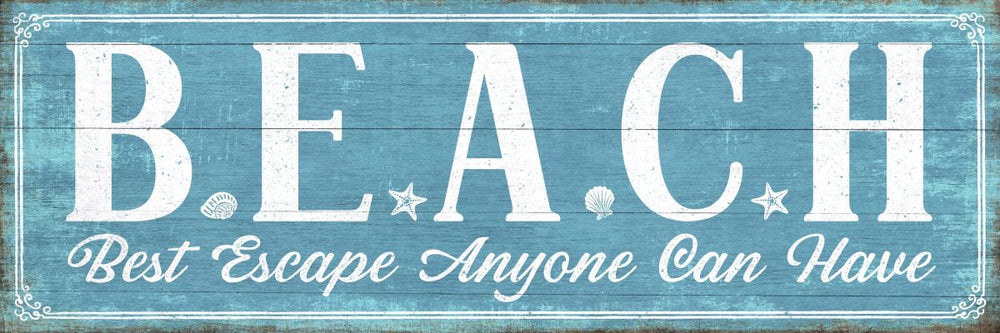 Beach - Best Escape Anyone Can Have Sign II Wall Art
