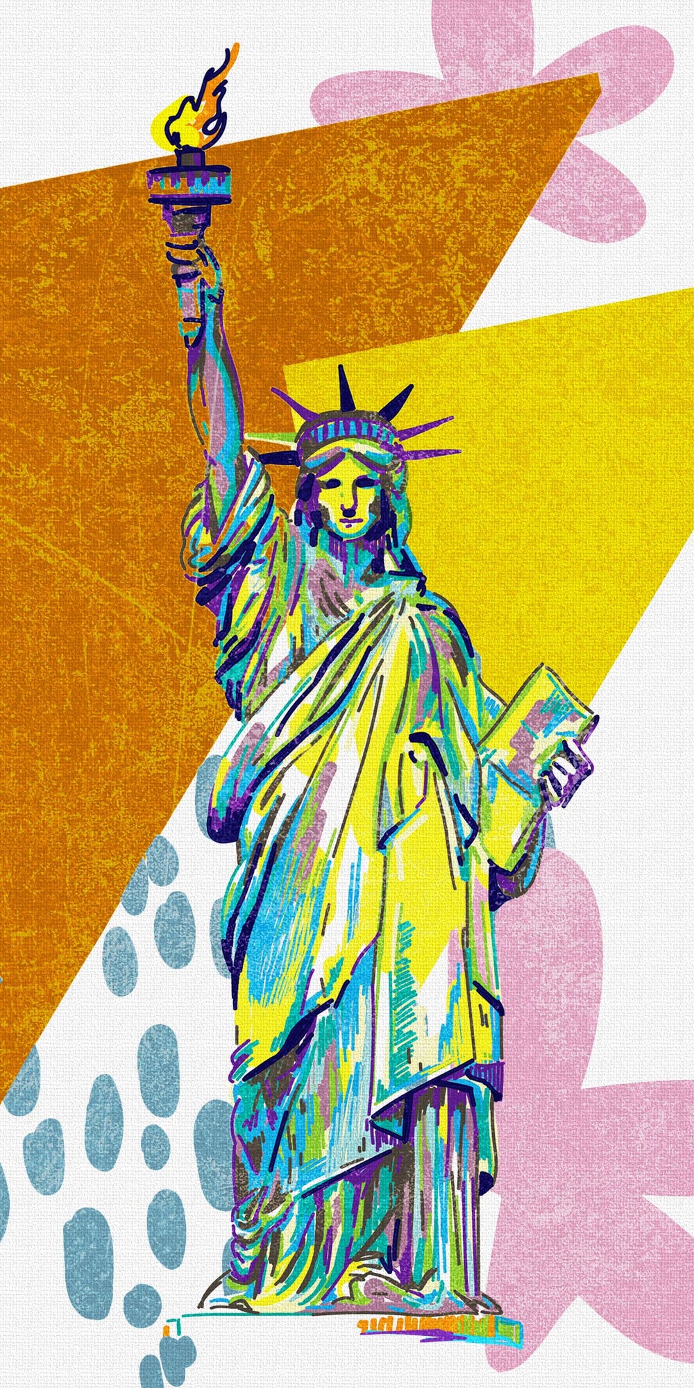 Colorful Liberty Statue
