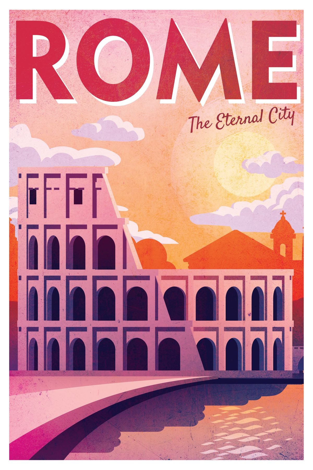Rome Tourism Vintage Poster