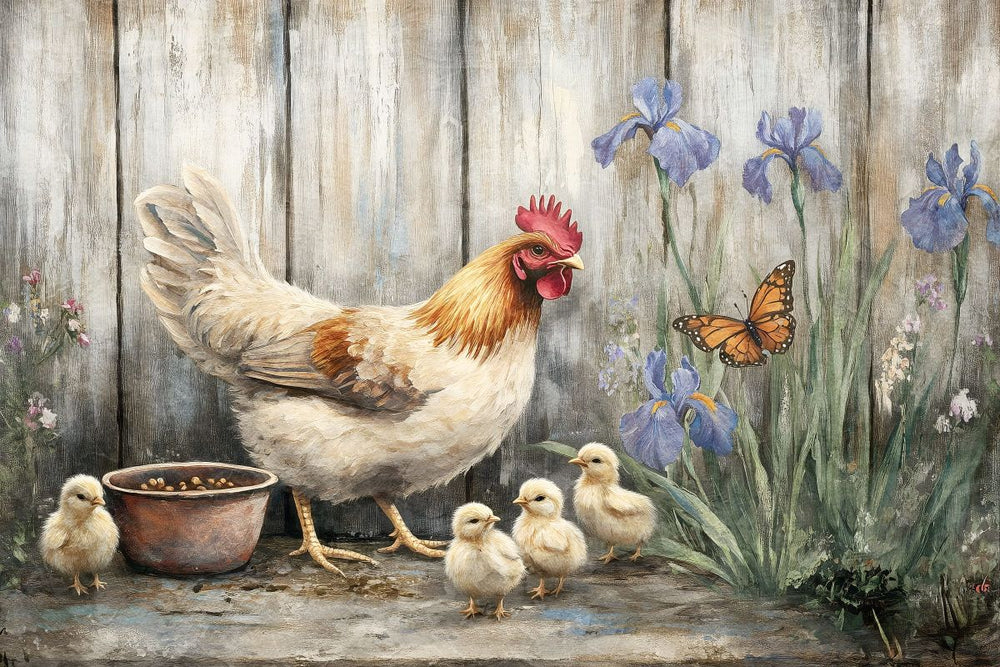 Hen With Chicks
