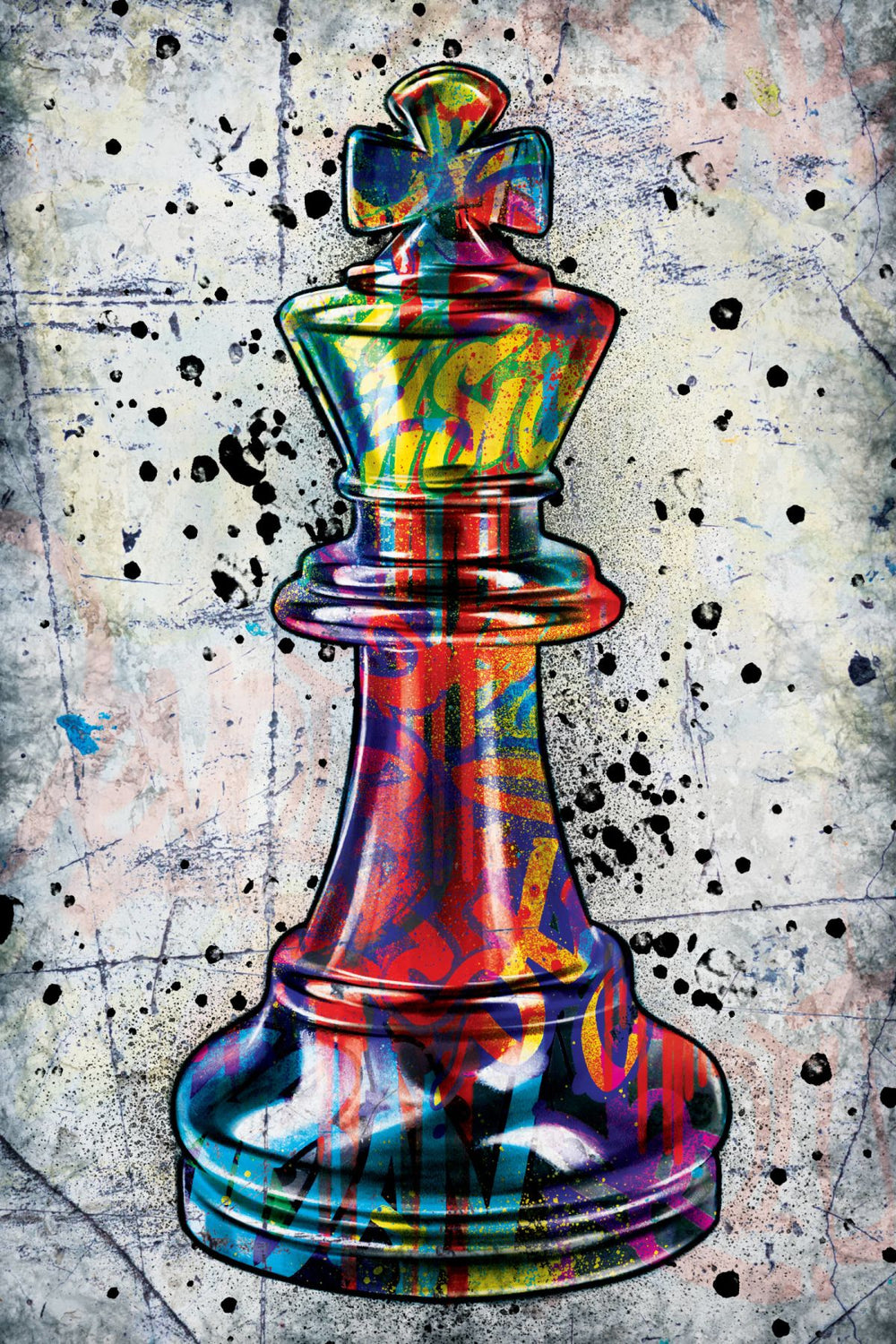 King Chess Piece Graffiti