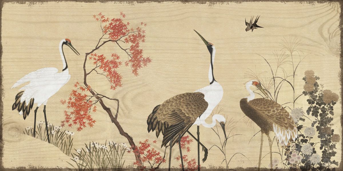 Vintage Birds Scene
