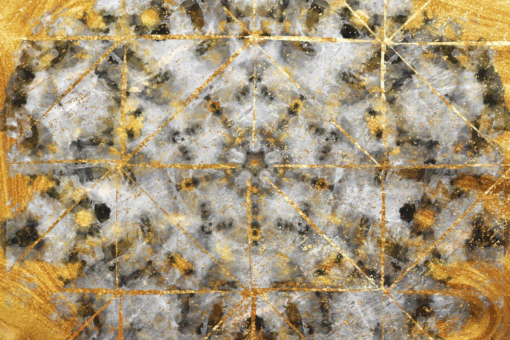 Grey And Gold Abstract
