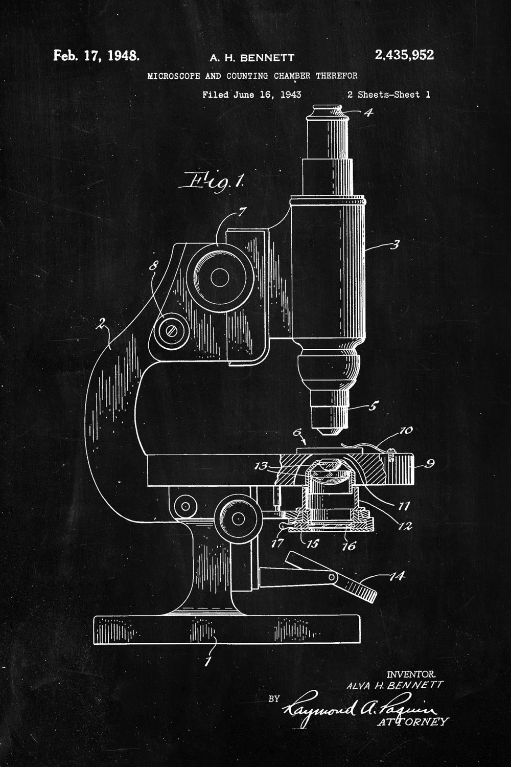Microscope and Counting Chamber BW Patent