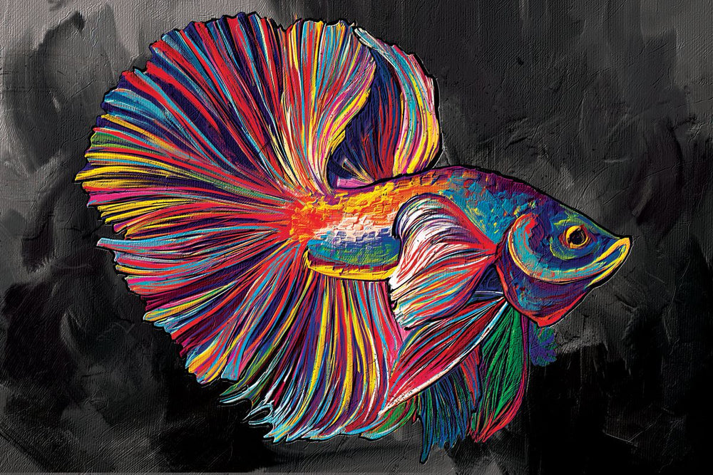 Siamese Fighting Fish Abstract Color