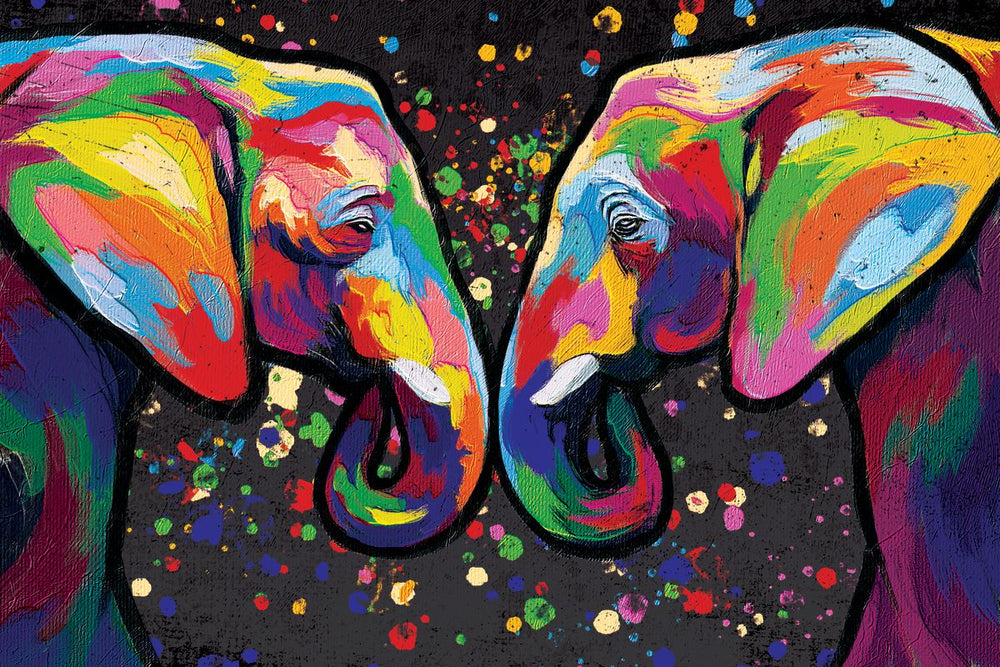 Elephant Romance Abstract Color