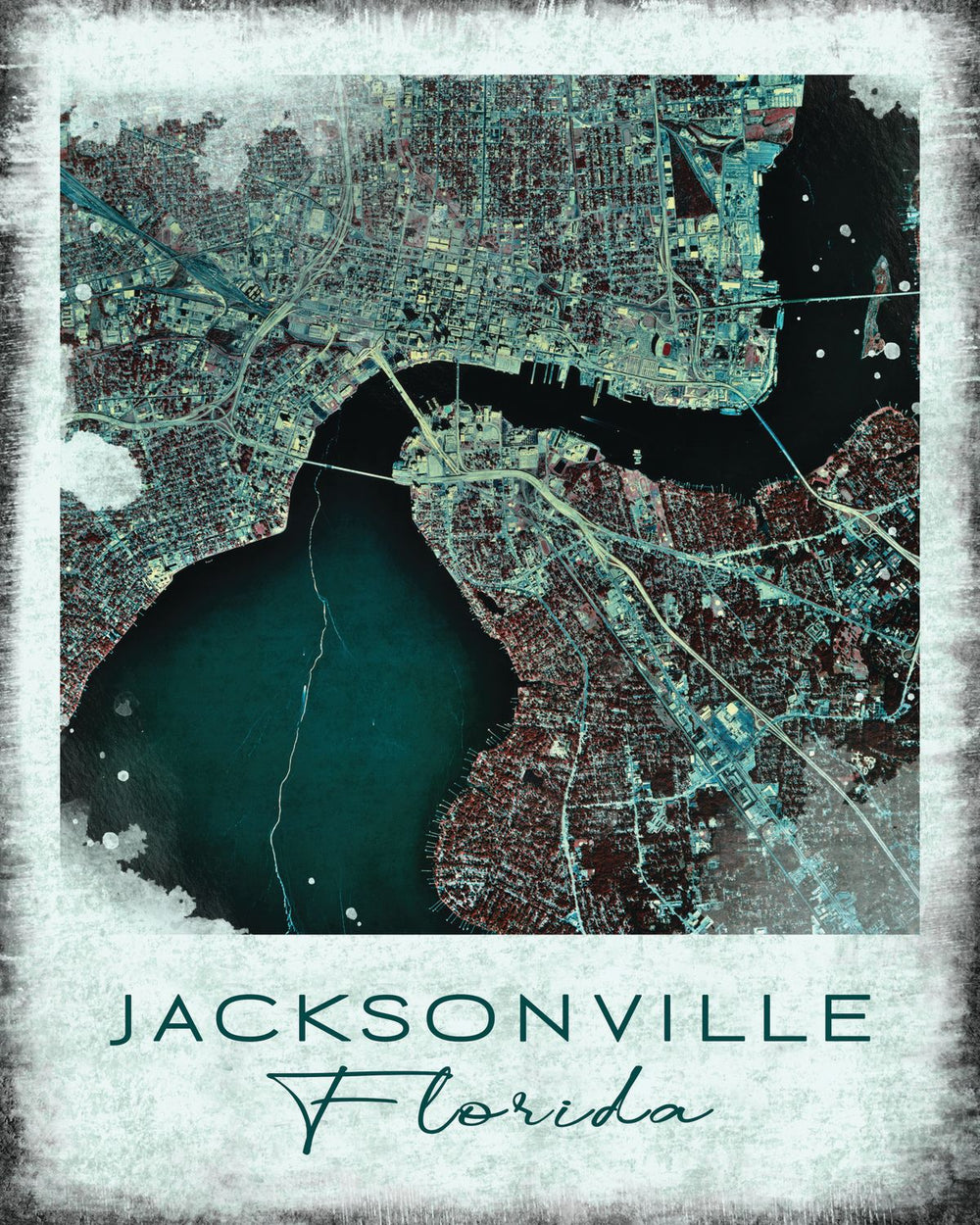 City Map Of Jacksonville Grunge