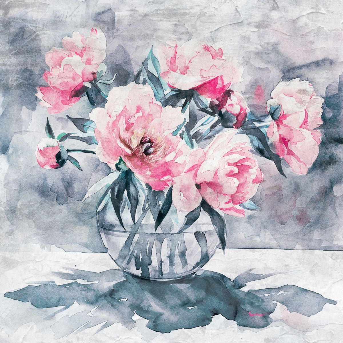 A Vase Of Peonies