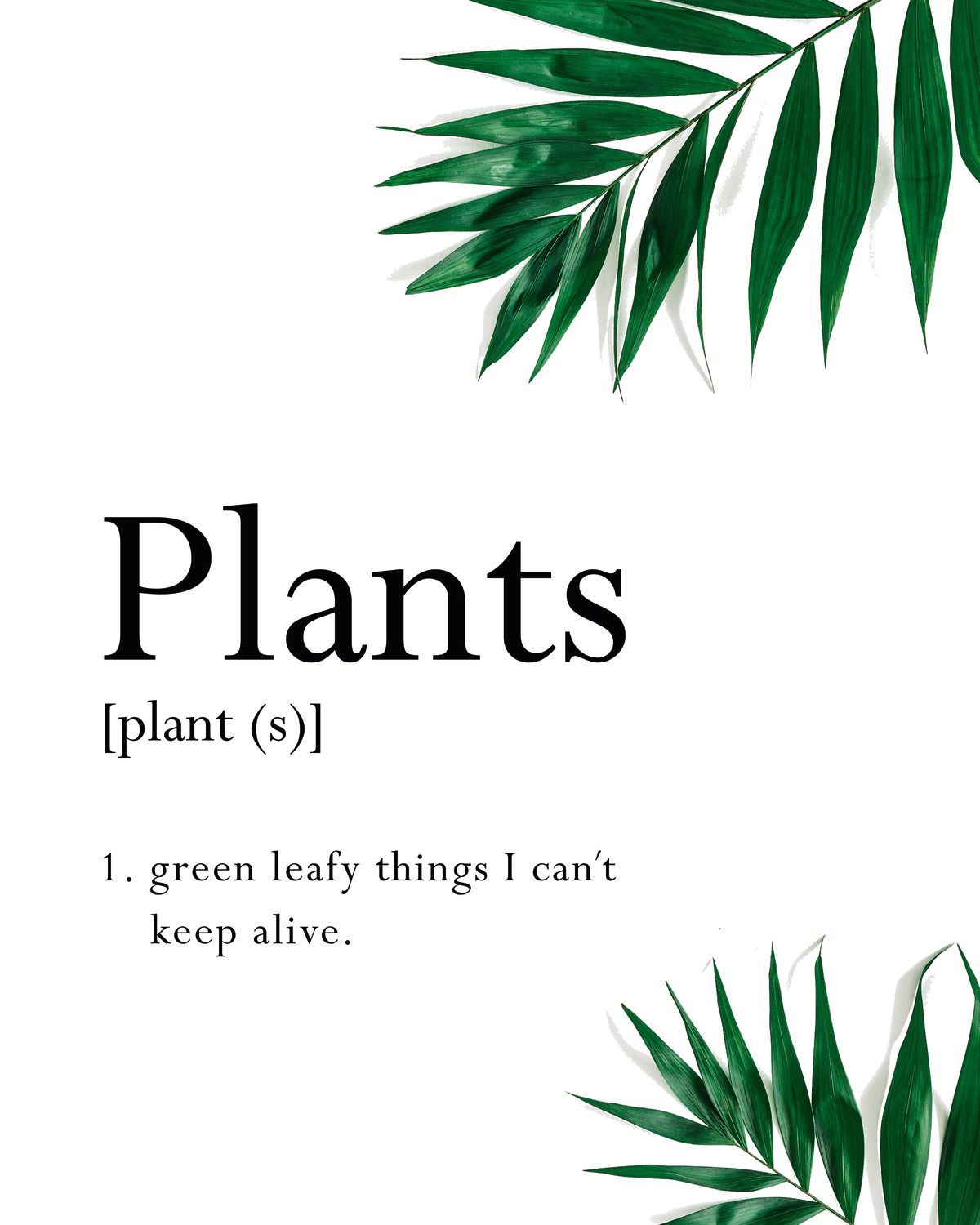 Plants Humor Typography